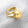 Brass Cuff Rings RJEW-D323-01G-1