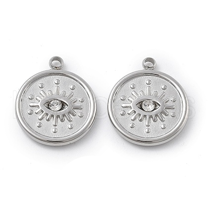 304 Stainless Steel Rhinestone Pendants STAS-Z121-52P-1