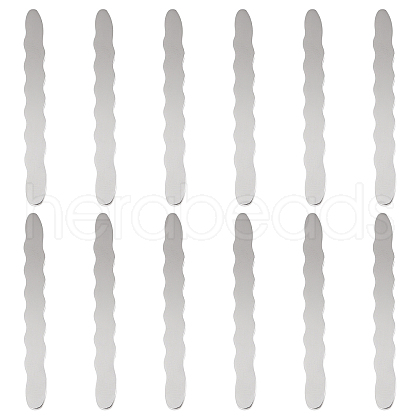 BENECREAT 12Pcs Stainless Steel Flat Ring Blanks FIND-BC0013-43-1