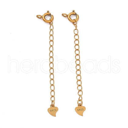 925 Sterling Silver Chain Extenders STER-D036-38AG-1
