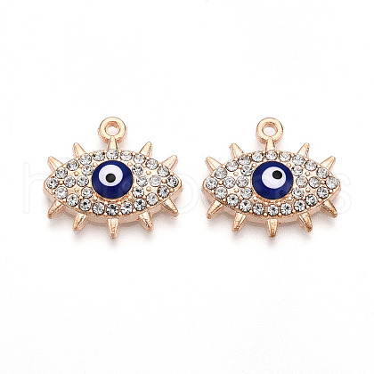 Alloy Rhinestone Enamel Pendants PALLOY-T092-03-1