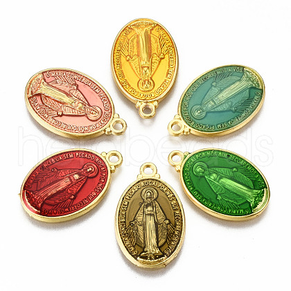 Brass Enamel Pendants KK-S345-179-1