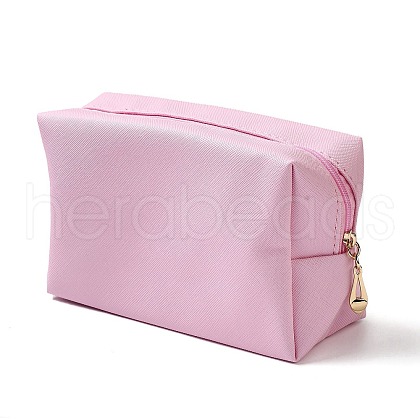 Rectangle PU Leather Cosmetic Storage Zipper Bag AJEW-K039-01B-1