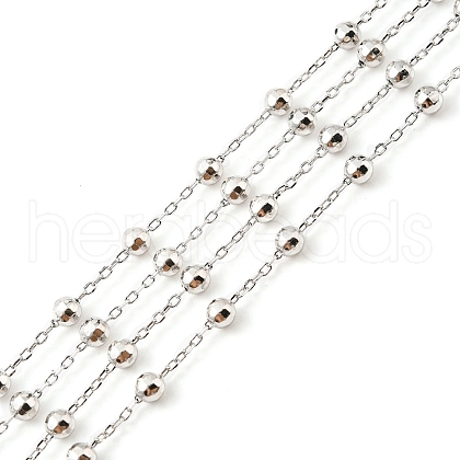 Anti-Tarnish Rhodium Plated 925 Sterling Silver Satellite Chains STER-F052-11P-1