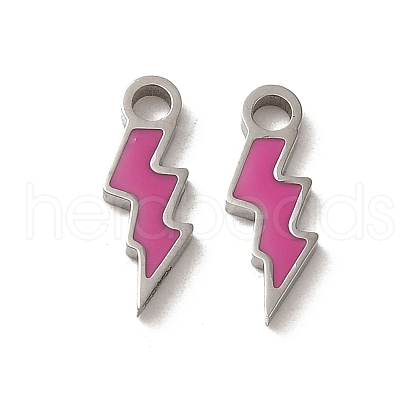 304 Stainless Steel Enamel Charms STAS-L022-332P-1