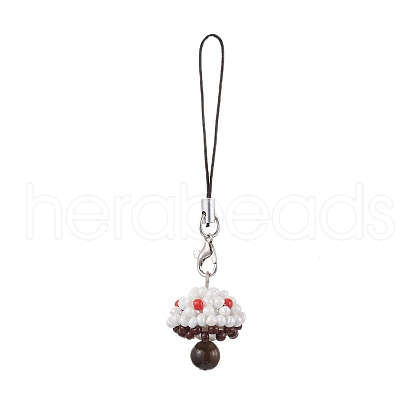 Glass Seed Beads Mobile Straps HJEW-MZ00102-01-1