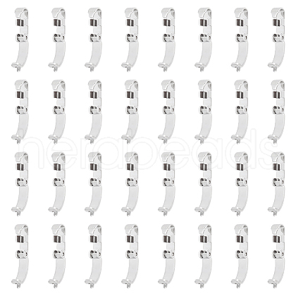 Unicraftale 60Pcs 316 Stainless Steel Fold Over Clasps STAS-UN0056-25-1