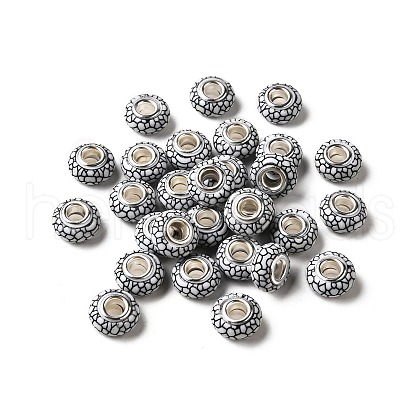 Opaque Resin European Beads RESI-C055-01B-1