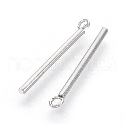 Tarnish Resistant 202 Stainless Steel Pendants STAS-F186-03P-1.5x20mm-1