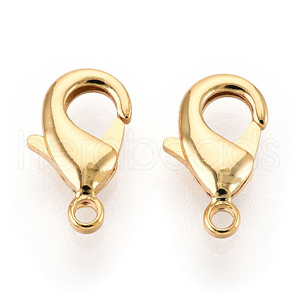 Brass Lobster Claw Clasps KK-YW0004-01B-G-1