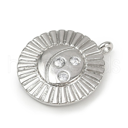Brass Micro Pave Cubic Zirconia Pendants KK-M322-36P-1