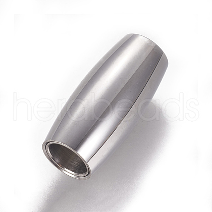 Tarnish Resistant 304 Stainless Steel Magnetic Clasps with Glue-in Ends STAS-F212-022P-1