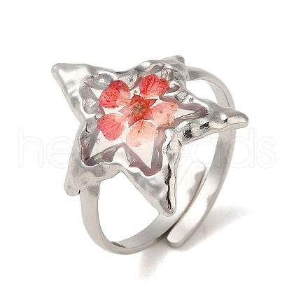 304 Stainless Steel Open Cuff Ring RJEW-C083-19P-1