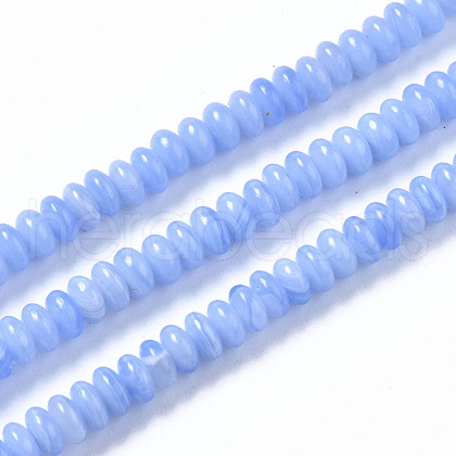 Synthetic Blue Lace Agate Beads Strands G-S366-104-1