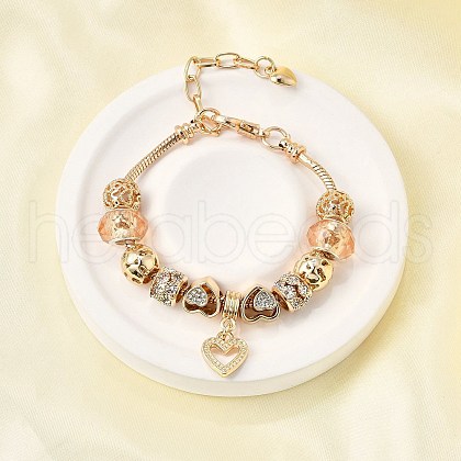 Alloy European Beads Charm Bracelets BJEW-F495-09G-1