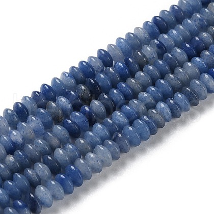 Dyed & Heated Natural Blue Aventurine Beads Strands G-Z030-A25-01-1