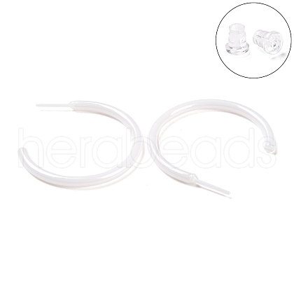 Hypoallergenic Bioceramics Zirconia Ceramic Ring Stud Earrings EJEW-Z023-01H-1