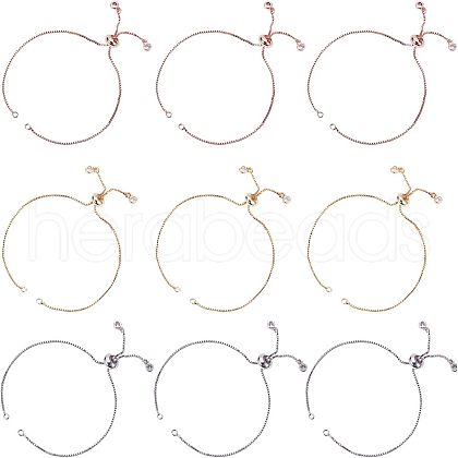 Brass Slider Bracelets Making MAK-UN0001-01-1