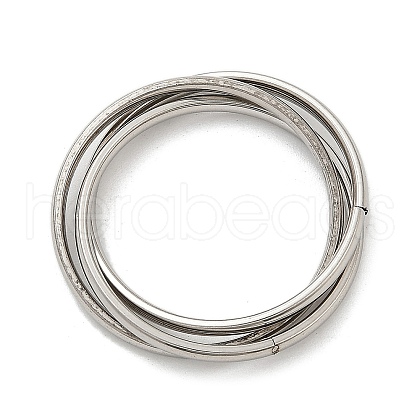 201 Stainless Steel Trinity Interlocking Ring Finger Rings FS-WG6776A-07-1