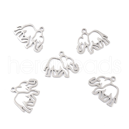 Non-Tarnish 201 Stainless Steel Pendants STAS-K003-06P-1