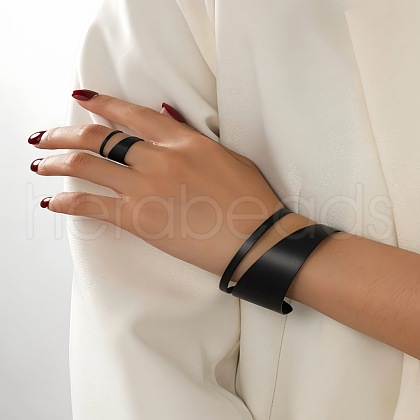 Hollow Out Alloy Cuff Bangles & Cuff Rings Sets FS-WG13C5A-03-1