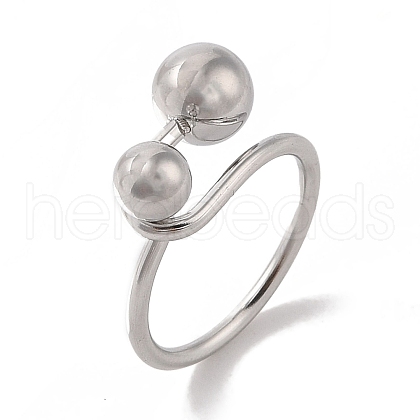 Non-Tarnish 304 Stainless Steel Finger Rings for Women RJEW-G315-06P-1
