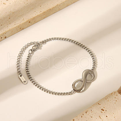 Elegant Stainless Steel Infinity Link Bracelets FI6719-2-1