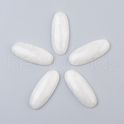 Natural White Jade Cabochons G-S359-76-1