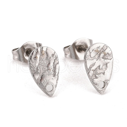 Non-Tarnish 304 Stainless Steel Stud Earring Findings STAS-O119-28P-1