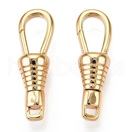 Brass Lobster Claw Clasps KK-N254-21G-1