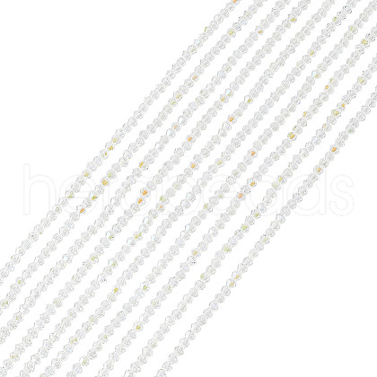 HOBBIESAY 10 Strands Imitate Austrian Crystal Bicone Glass Beads Strands GLAA-HY0001-37A-1