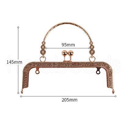 Alloy Kiss Lock Purse Frame Handle PW-WG82AEE-03-1