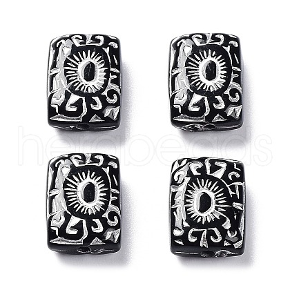 Black Opaque Acrylic Beads OACR-G016-33B-1