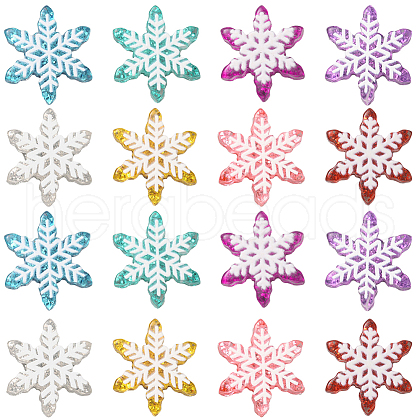 SUNNYCLUE 48Pcs 8 Colors Transparent Resin Cabochons FIND-SC0011-37-1