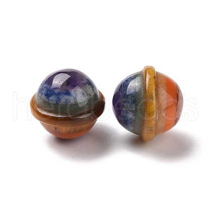 Chakra Natural Gemstone Round Display Decorations G-G864-22-1