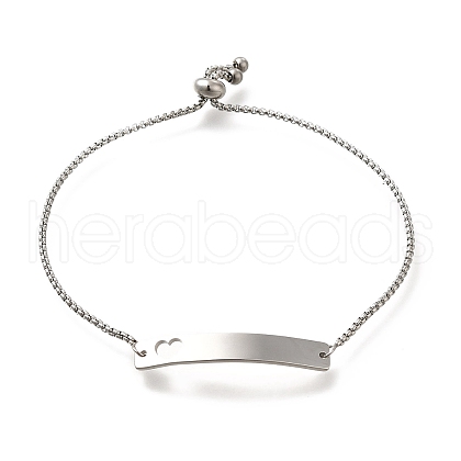 Non-Tarnish 304 Stainless Steel Box Chain Slider Bracelets BJEW-M233-05P-1