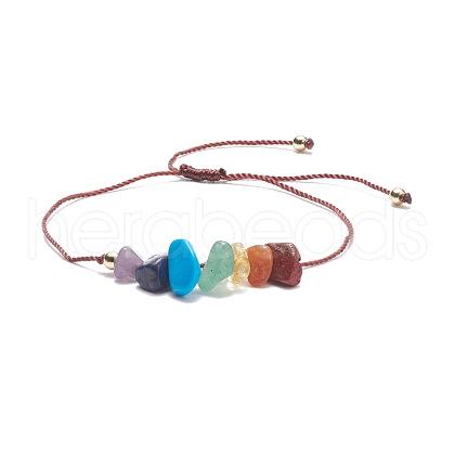 Natural & Synthetic Mixed Stone Beaded Bracelet BJEW-JB07985-01-1