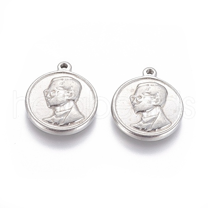 Non-Tarnish 201 Stainless Steel Pendants STAS-L232-031P-1