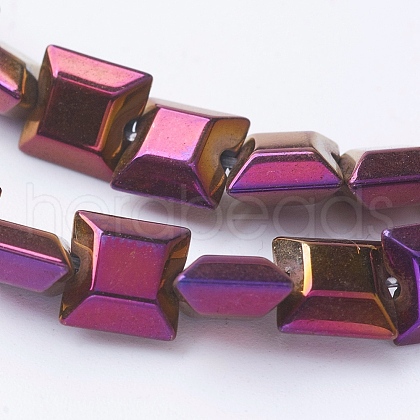 Vacuum Plating Electroplate Non-magnetic Synthetic Hematite Beads Strands G-F534-I05-1