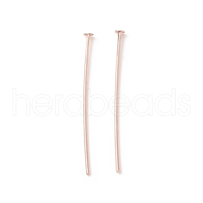 Brass Flat Head Pins KK-WH0058-03B-RG-1