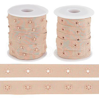 Olycraft 10 Yards Polyester Sewing Snap Button Tape DIY-OC0011-28A-1