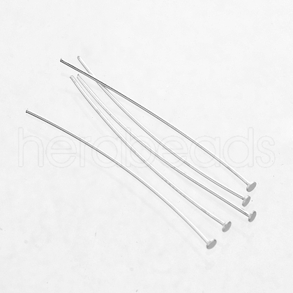 925 Sterling Silver Flat Head Pins STER-K017-30mm-S-1