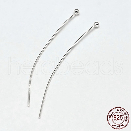925 Sterling Silver Ball Head Pins STER-F018-03A-1