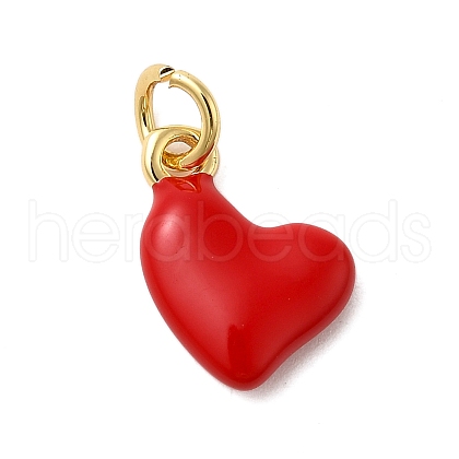 Brass Enamel Charms KK-P303-13A-G-1