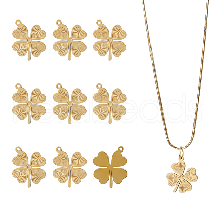 DICOSMETIC 10Pcs Ion Plating(IP) 316L Surgical Stainless Steel Pendants STAS-DC0016-28-1