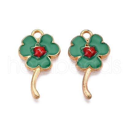 Rack Plating Alloy Enamel Pendants ENAM-N056-416-1