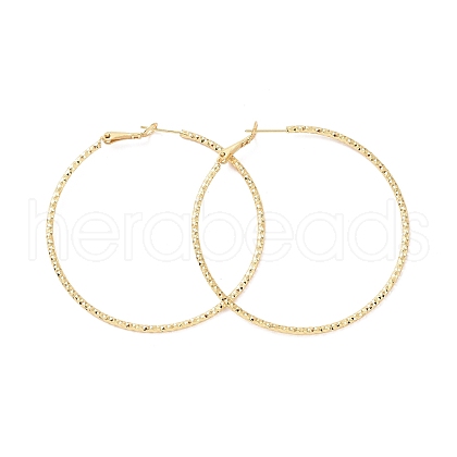 Brass Big Hoop Earrings for Women EJEW-P206-05G-1