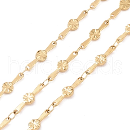 Ion Plating(IP) 304 Stainless Steel Flower Bar Link Chains STAS-E161-02G-1