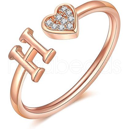 Adjustable Brass Rhinestone Cuff Rings FS-WG29D83-24-1