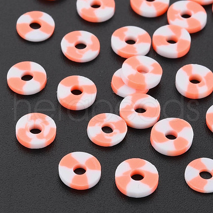 Handmade Two Tone Polymer Clay Beads CLAY-N008-B010C-1